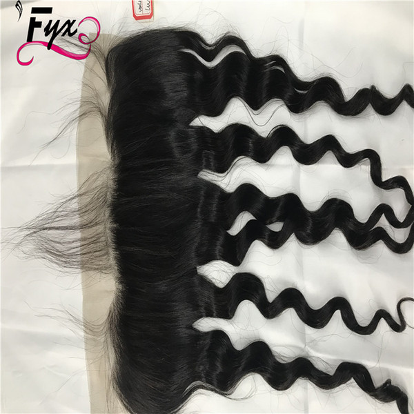 LOOSE WAVE Indian Lace Frontal Closure 13X2 Free Middle 3 Part Full Frontal Ear to Ear Remy Human Hair lace frontals with baby hair