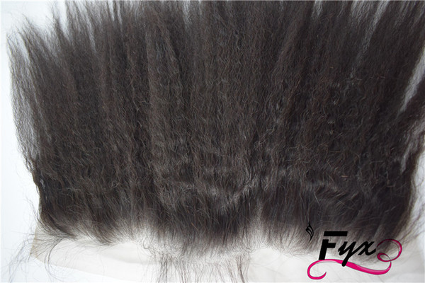 Kinky straight Indian Lace Frontal 13X2 Free Middle 3 Part Ear to Ear Remy Human Hair lace frontals with baby hair