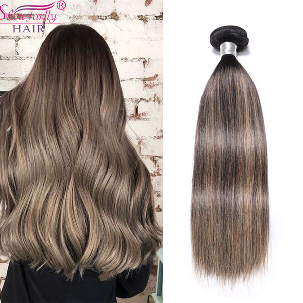 Honey Blonde Ombre Hair Weave Top Hair Brazilian Ombre 3 Bundle Cuticle Aligned Virgin F-T1b/27 Piano Color Human Hair Bundles