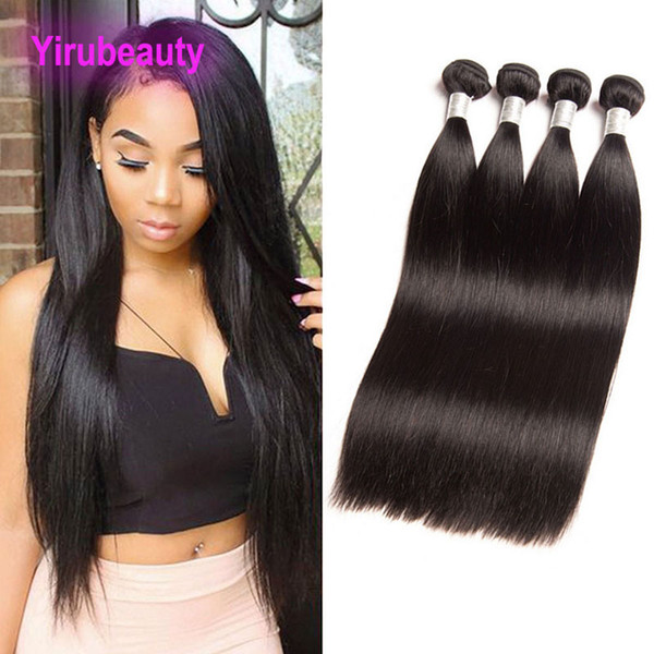 Brazilian Bundles Double Wefts Hair Weave Human Hair 5 Pieces Straight 8-28inch Natural Color Straight Bundle From Yiruhair