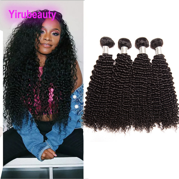 Brazilian Virgin Hair Kinky Curly 4 Bundles Human Hair Cheap 4piecs/lot Natural Color Double Wefts Extensions Kinky Curly