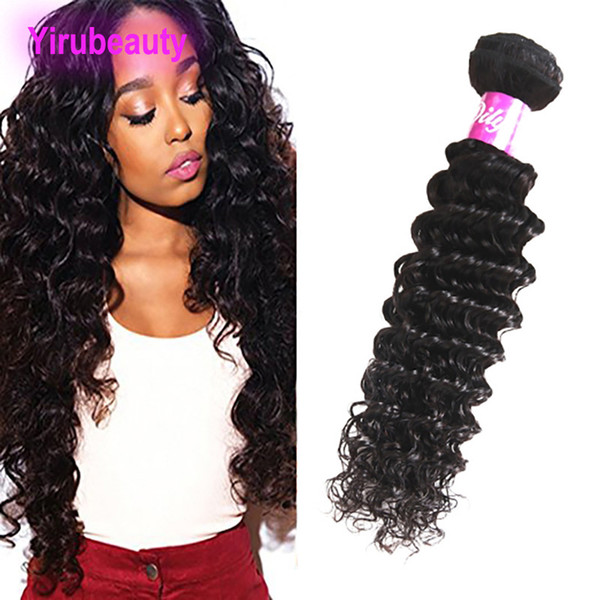 Brazilian Peruvian Indian Malaysian Human Mink Hair Deep Wave One Bundle 1piece/lot Natural Color 8-28 Inch Hair Extensions