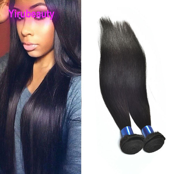 Indian Virgin Hair 2 Bundles Straight Silky Human Hair Extensions Bundles Straight Weaves Indian Raw Double Wefts