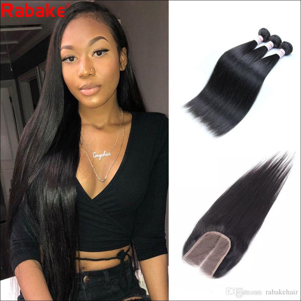 Straight Remy Human Hair Bundles with Closure Cuticle Aligned Hair Extensions Human Hair Bundle with Closure Wholesale Fast Deal