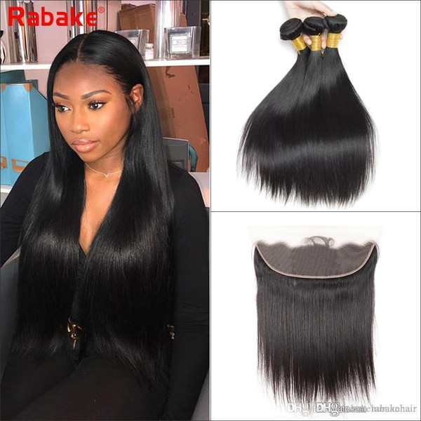 Malaysian Virgin Hair Straight with lace Frontal Ear to Ear Lace Frontal Closure straight Virgin Hair 13x4 Frontal With Bundles Deals