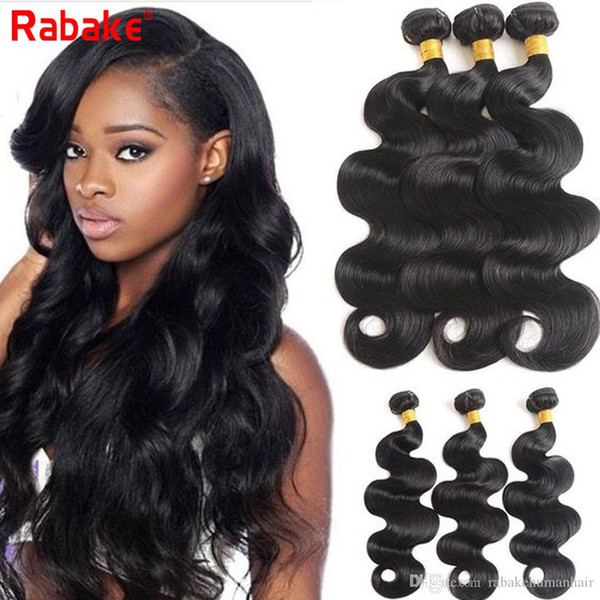 Brazilian Body Wave Human Hair Weave with 4x4 Lace Closure Unprocessed Remy Brazilian Hair Bundles Body Wave Natural Black Color Double Weft