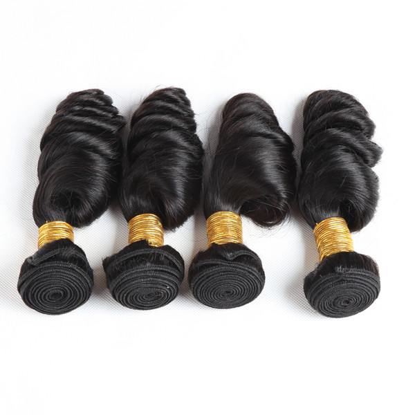 Raw Indian Hair Loose Wave Brazilian Peruvian Malaysian Indian Virgin Hair 4Pcs Machine Double Weft Loose Wave Cheap Remy Human Hair Product