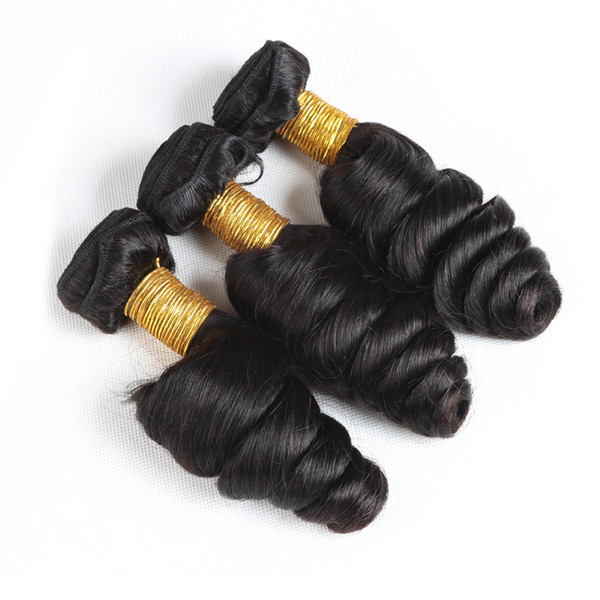 Peruvian Loose Wave Human Hair Bundles 4 Pcs a Lot 7A Double Weft Brazilian Peruvian Malaysian Indian Virgin Hair Tangle Free For Wholesale