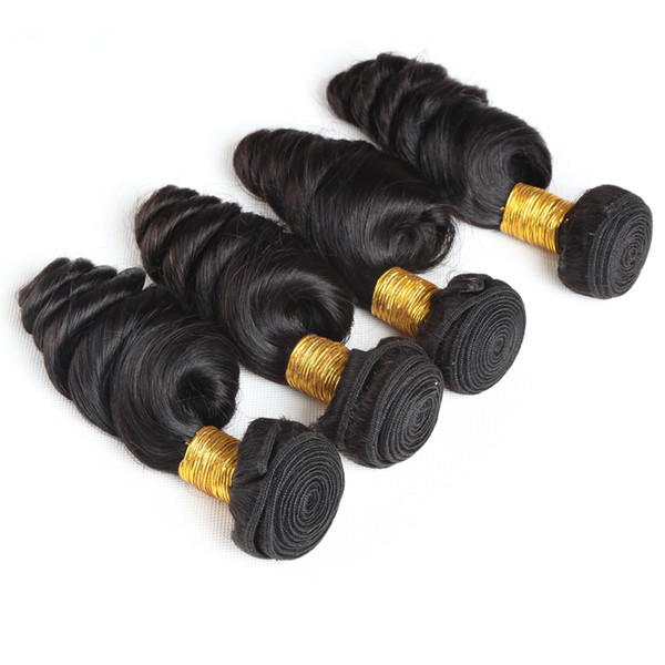 Brazilian Loose Wave Virgin Hair Extension Wholesale 7A Brazilian Virgin Hair Loose Wave 4 Bundles a Lot Double Weft Human Hair Bundles