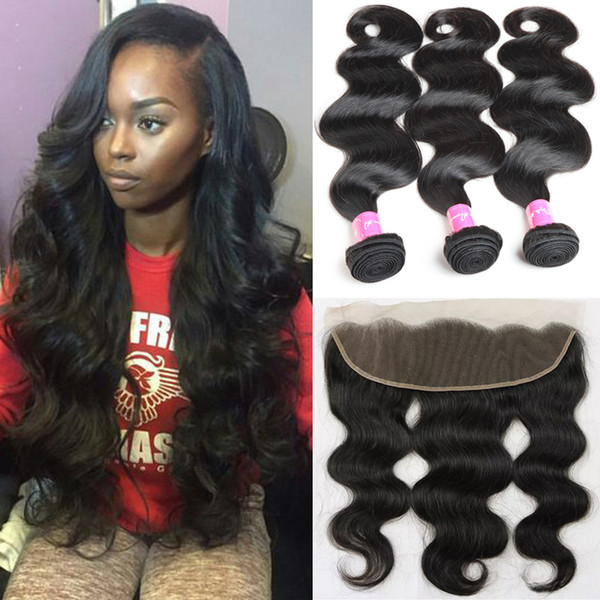 Brazilian Body Wave With Closure 13x4 Full Ear To Ear Lace Frontal Closure With Bundles Brazilian Hair Weave Bundles With Closure