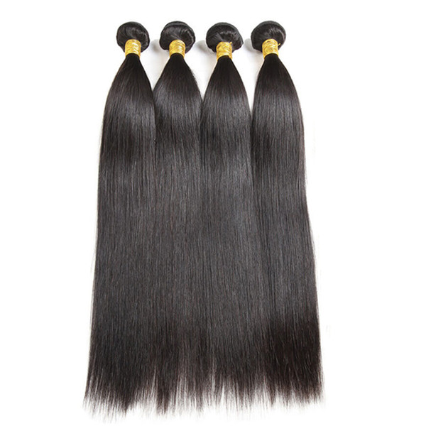 Cheap Brazilian Human Hair Straight Weaves 4 Bundles Hair Extensions 8inch-28inch Available Virgin Brazilian Hair Bundles Straight Wholesale