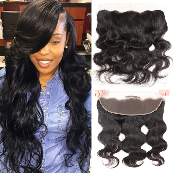 Peruvian Virgin Human Hair Body Wave Lace Frontal Closure 8A Unprocessed Peruvian Hair 13x4 Full Lace Frontal Free Part Human Hair Closure