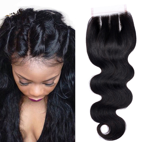 Cambodian Hair Closure 4x4 Lace Closure Body Wave 100% Unprocessed Virgin Human Hair Pure Hand Cambodian Lace Closure For Wholesale