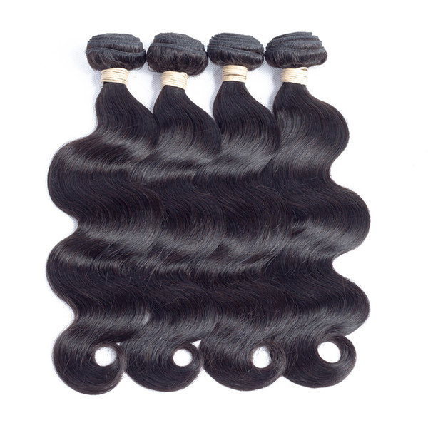 Malaysian Body Wave Hair Bundles 3 Bundles 10A Unprocessed Malaysian Virgin Remy Human Hair Wefts Natural Black