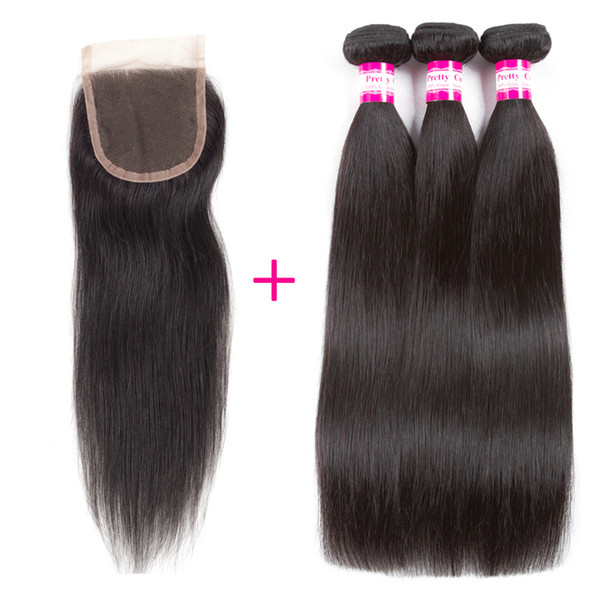 Brazilian Straight Hair With Closure 8a Brazilian Virgin Hair 3 Bundles With Lace Closure 4x4 Brazilian Lace Closure With Bundles Human Hair