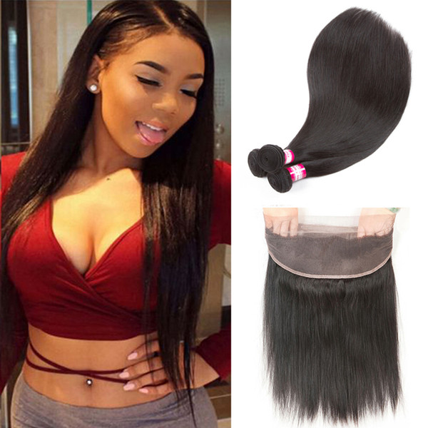 360 Lace Frontal Closure With Bundles Brazilian Straight Virgin Hair With 360 Lace Frontal Closure 3 Bundles Straight Hair With 360 Lace Fro