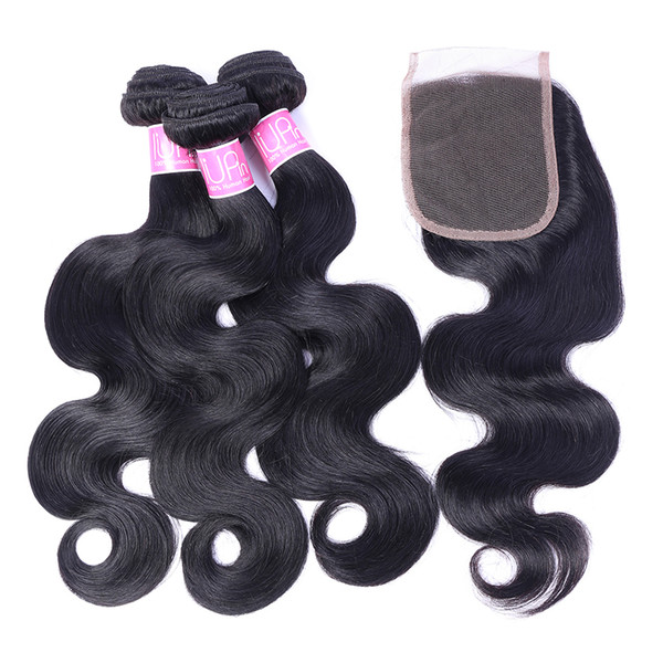 Cheap Malaysian Hair Body Wave with Closure Mink Malaysian Virgin Human Hair 3 Bundles Body Waves and Lace closure Beauty Supply Wholesale