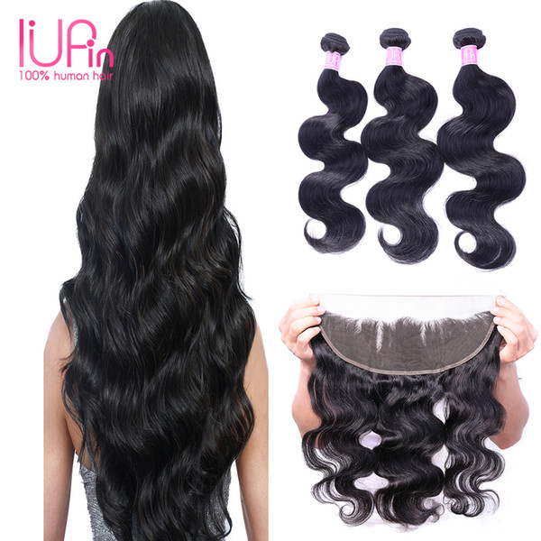 Ear to Ear 13x4 Lace Frontal Closure with 3 Bundles Peruvian Body Wave Human Hair Bundles with Closure 100% Unprocessed
