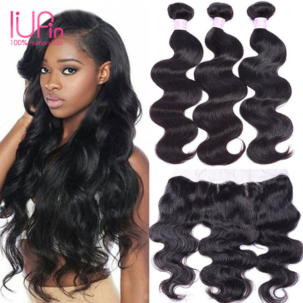 Brazilian Body Wave Hair 3 Bundles with Lace Closure 8A Unprocessesd Silky Smooth Virgin Hair Body Wave Hair Products NaturaL Black