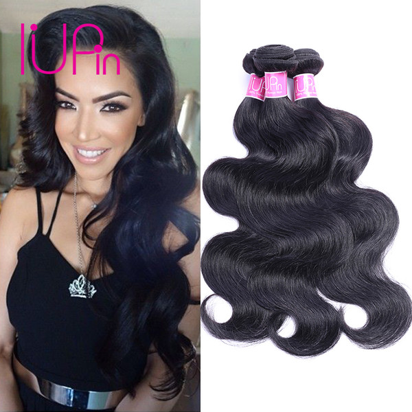 IUPin Brazilian Virgin Hair Double Weft Body wave 100% Raw Human Hair 3 Bundles with 13x4 Ear to Ear Lace Frontal Closure