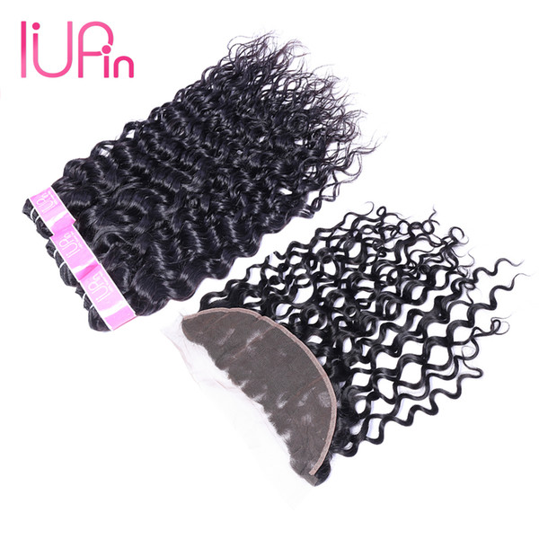 Water Wave With Closure Ear To Ear 13x4 Lace Frontal Closure Brazilian Virgin Human Hair Bundles With Lace Closure Water Weaves On Sale