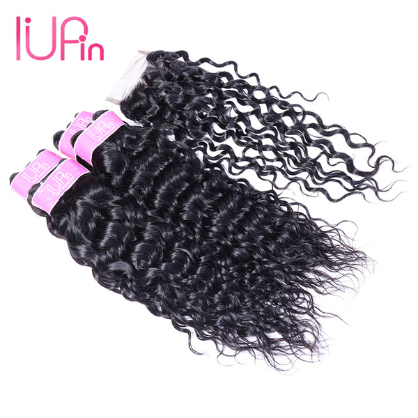 UNPROCESSED Malaysian Hair 3 Bundles With Closure Water Weaves Human Hair With Closures 4x4 Free Part Lace Closure With Bundles On Sale