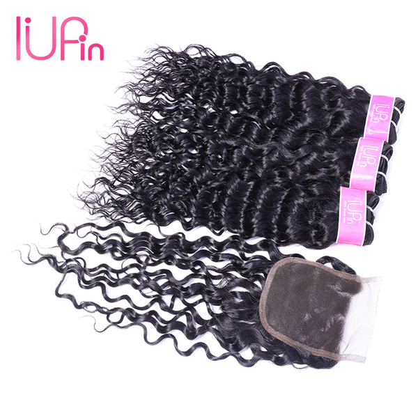 Brazilian Hair With Closure Water Wave Virgin Hiar With Closure Brazilian Virgin Hair With Closure 3 Bundles Human Hair Weft For Wholesale