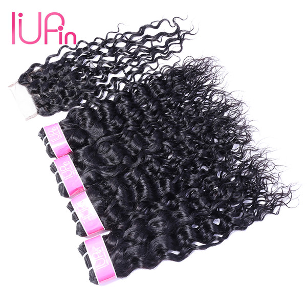 Malaysian Virgin Hair Bundles With Closure Water Wave With Closure Wholesale Unprocessed Malaysian Water Wave Virgin Hair With Closure