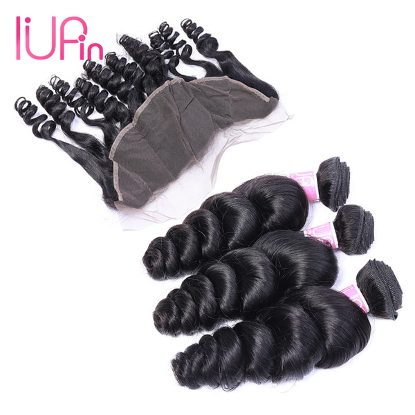 Peruvian Virgin Hair With Closure Loose Wave With 13x4 Lace Frontal Closure Ear To Ear Unprocessed Peruvian Hair With Lace Closure