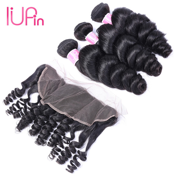 Brazilian Loose Wave With Closure 13x4 Lace Frontal With Hair Bundles 4 Bundles A Lot Brazilian Virgin Hair With Closure Loose Wave