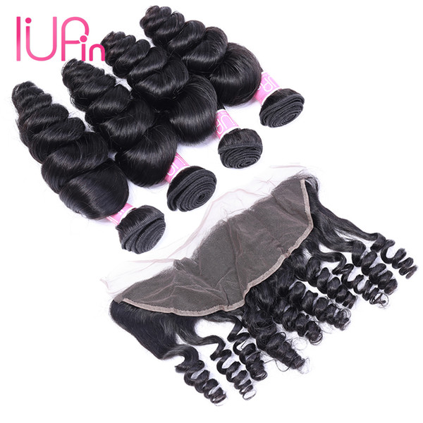 Cambodian Loose Wave Hair 4Pieces A Lot Human Hair Weft With Closure 13x4 Lace Frontal Ear To Ear Cambodian Virgin Hair For Wholesale