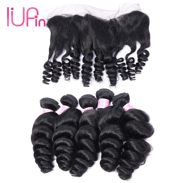 Cambodian Virgin Hair With Lace Frontal Closure Cambodian Loose Wave Hair Bundles With Closure 4 Pieces Human Hair Weaves With Closure