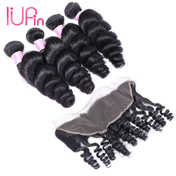 Malaysian Loose Wave Human Hair Add 13x4 Lace Frontal Closure Double Weft Virgin Unprocessed Malaysian Hair With Closure Free By DHL