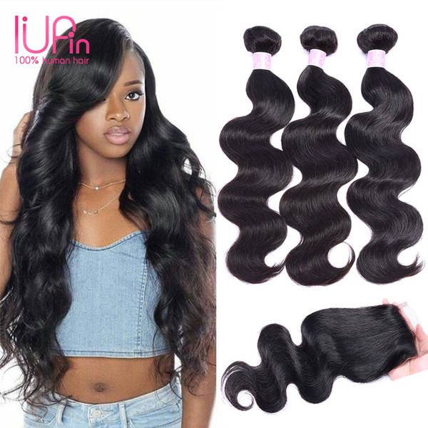 Brazilian Virgin Hair With Closure Body Wave 100% Raw Unprocessed Virgin Human Hair 3 Bundles With Closure Peruvian Virgin Human Hair Weaves