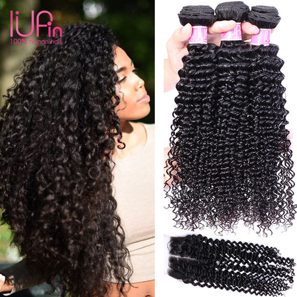 Indian Hair Weaves For Sale 3 Bundles Deep Wave Curly Hair Weaves With Closures Unprocessed Virgin Indian Curly Hair With Clsoure Wholesale