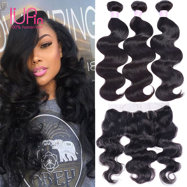 Malaysian Virgin Hair With Closure Unprocessed Body Wave Human Hair Weft 13x4 Lace Closure With Bundles For Wholesale
