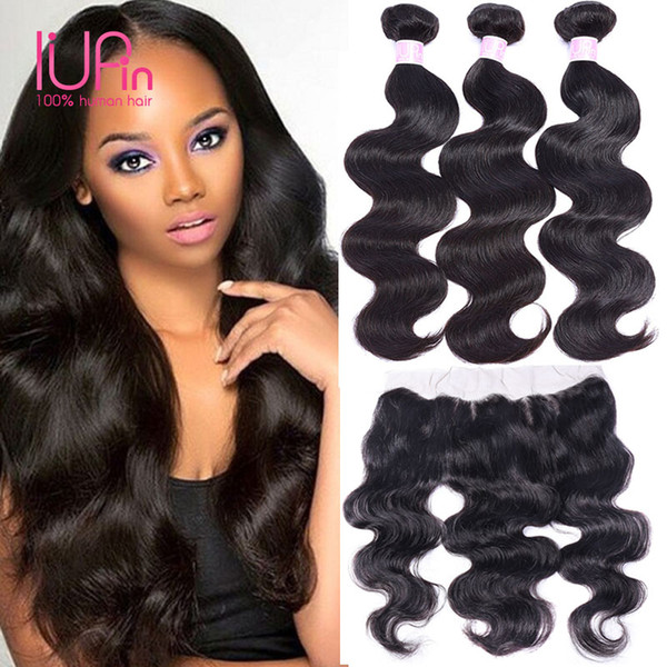 Malaysian Virgin Hair With Closure Unprocessed Human Hair Extension 3 Bundles Body Wave 13x4 Lace Frontal Closure With Bundles