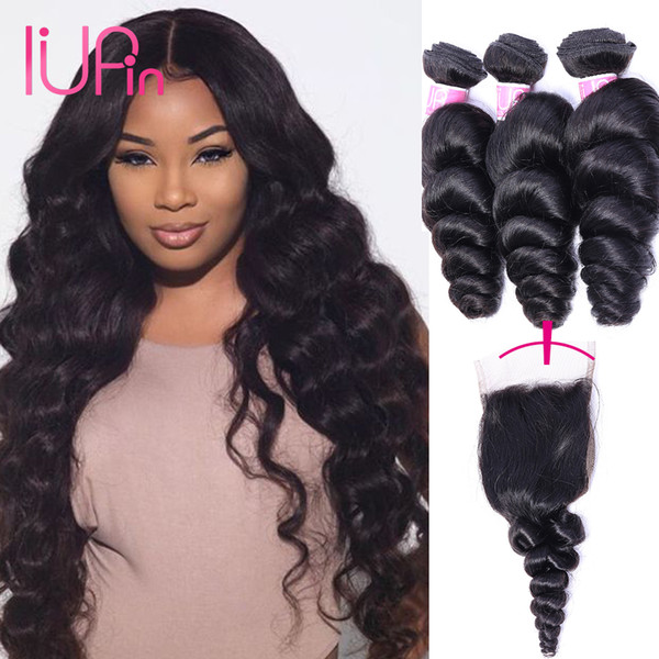 Cheap Virgin Indian Hair Bundles Loose Wave Weave Human Hair Indian Loose Wave 3 Bundles with Lace Closure Beauty Supply Wholesale On Sale