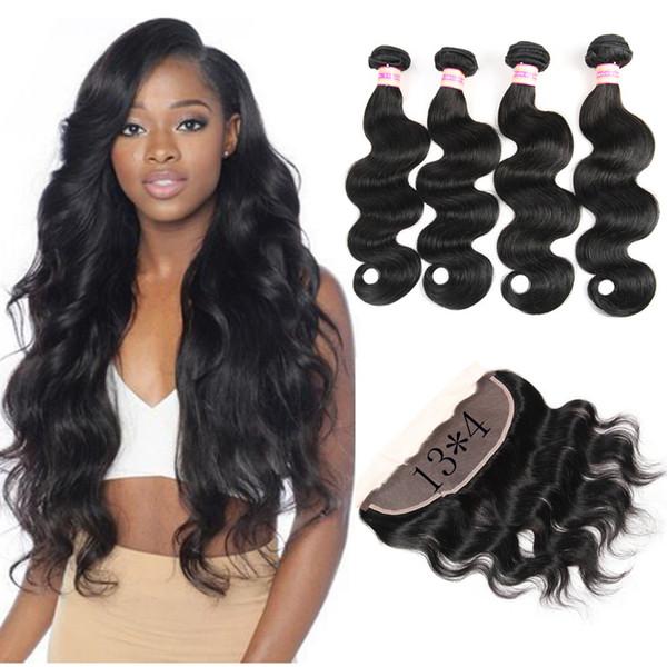 Brazilian Virgin Body Wave Hair Weaves With Closure Ear to Ear Lace Frontal Closure With Bundles Human Hair Weave Bundles With 13x4 Closure