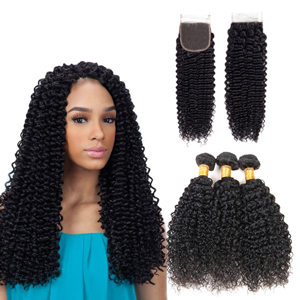 7A Indian Malaysian Peruvian Brazilian Hair Kinky Curly Human Hair Weave bundles 4pcs lot Malaysian Idian Human Hair