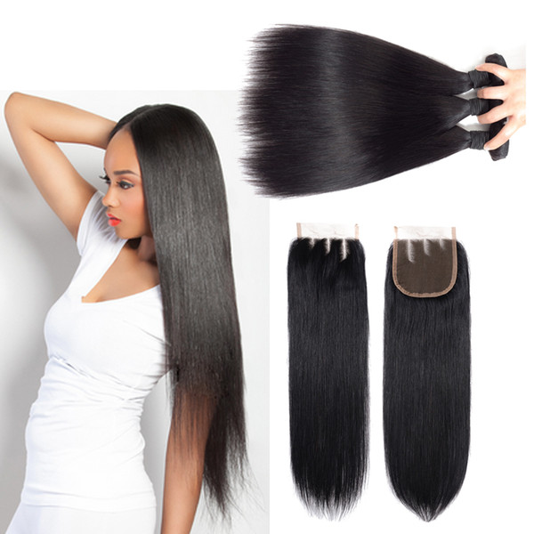 Brazilian mink unprocessed cheap raw virgin brazilian hair natural wholesaler straight human hair bundle with closure