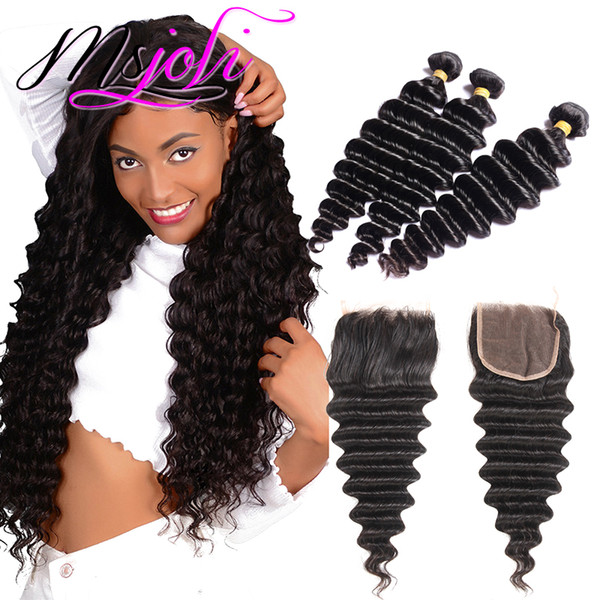 Loose Deep More Wave Malaysian Hair Weave Bundles Remy Human Hair Weave Extensions Can Buy 3 Bundles With Closure