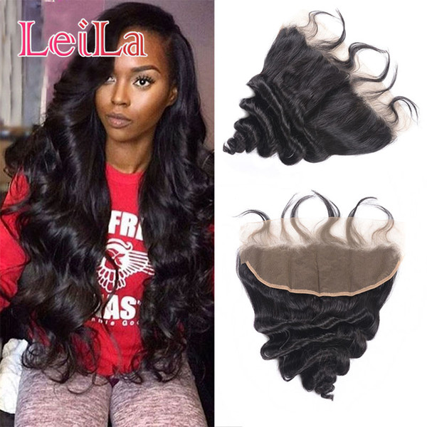 Virgin Hair pre plucked Loose Wave Indian 13x4 Lace Frontal Closure Unprocessed Human Hair Extensions 8inch-22inch Lace Frontal