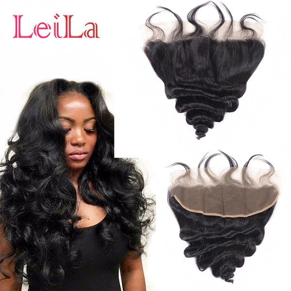 13x4 Lace Frontal Closure 100% Unprocessed Brazilian Loose Wave Human Hair Extensions Cheap Lace Frontal Free Part 8-22inch