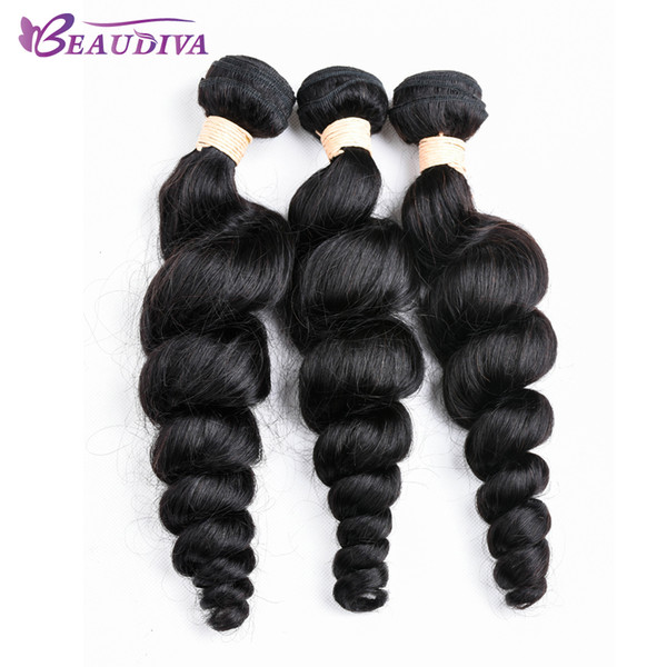 Loose Wave With 13*4 Lace Frontal Unprocessed Human Hair Peruivan Virgin Hair 3 Pcs Peruivan Loose Wave Human Hair Extensions With Frontal