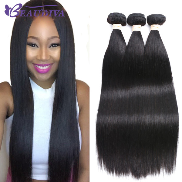 Peruvian Malaysian Indian Brazilian Virgin Human Hair Weaves 3 4 Bundles Body Wave Straight Remy Hair Natural Black