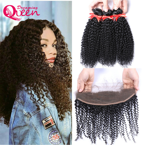 7A Unprocessed Brazilian Virgin Human Hair Bundles 3 Pcs With 13x4 Lace Frontal Pre-plucked Baby Hair 