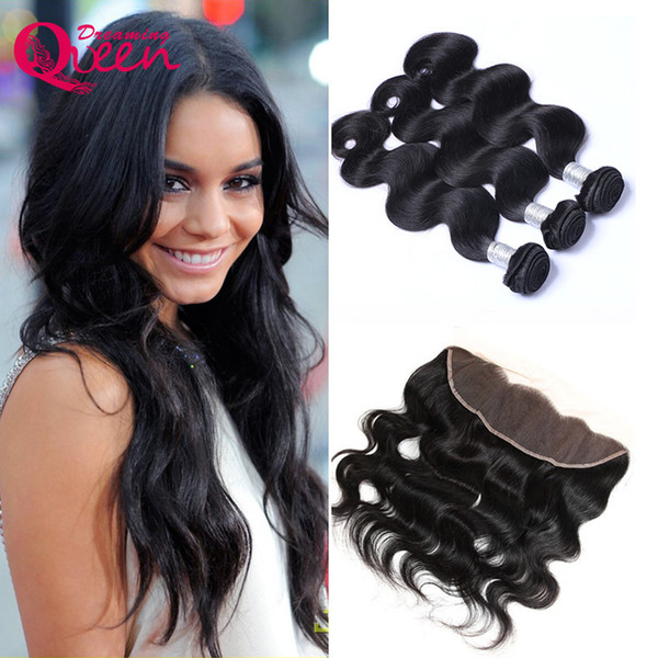 Brazilian Virgin Hair Body Wave 3 Bundles With 13x4 Ear to Ear Lace Frontal 100% Human Hair Wholesale Price 