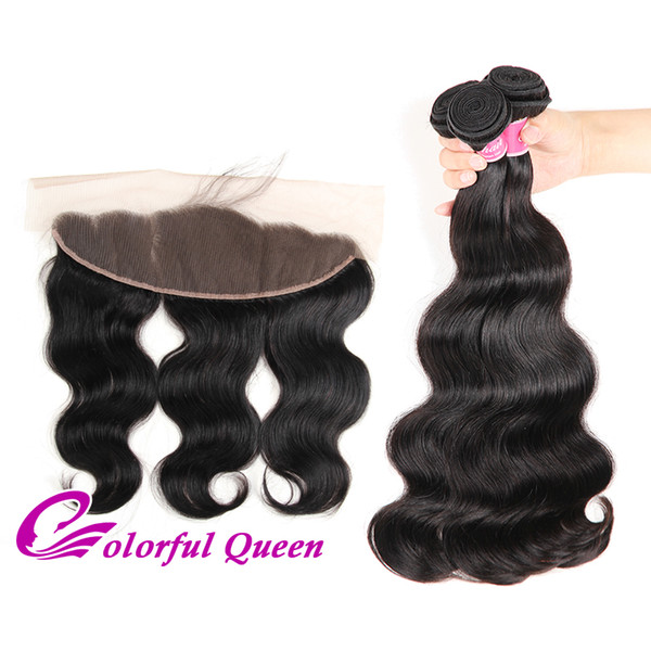 Cheap Raw Virgin Indian Body Wave Hair Weave Bundles with Lace Frontal Closure Human Hair Lace Frontal 13x4 Body Wave with Frontal Closure