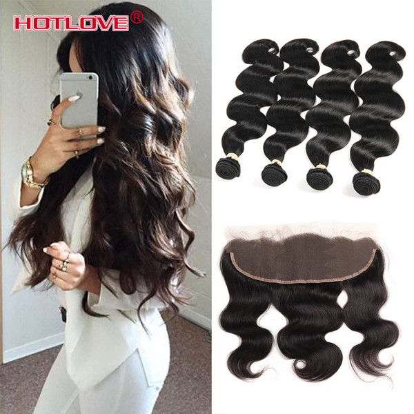 Malaysian Body Wave With Closure 13x4 Ear To Ear Lace Frontal Closure With Bundles Malaysian Virgin Hair With Closure Cheap Human Hair